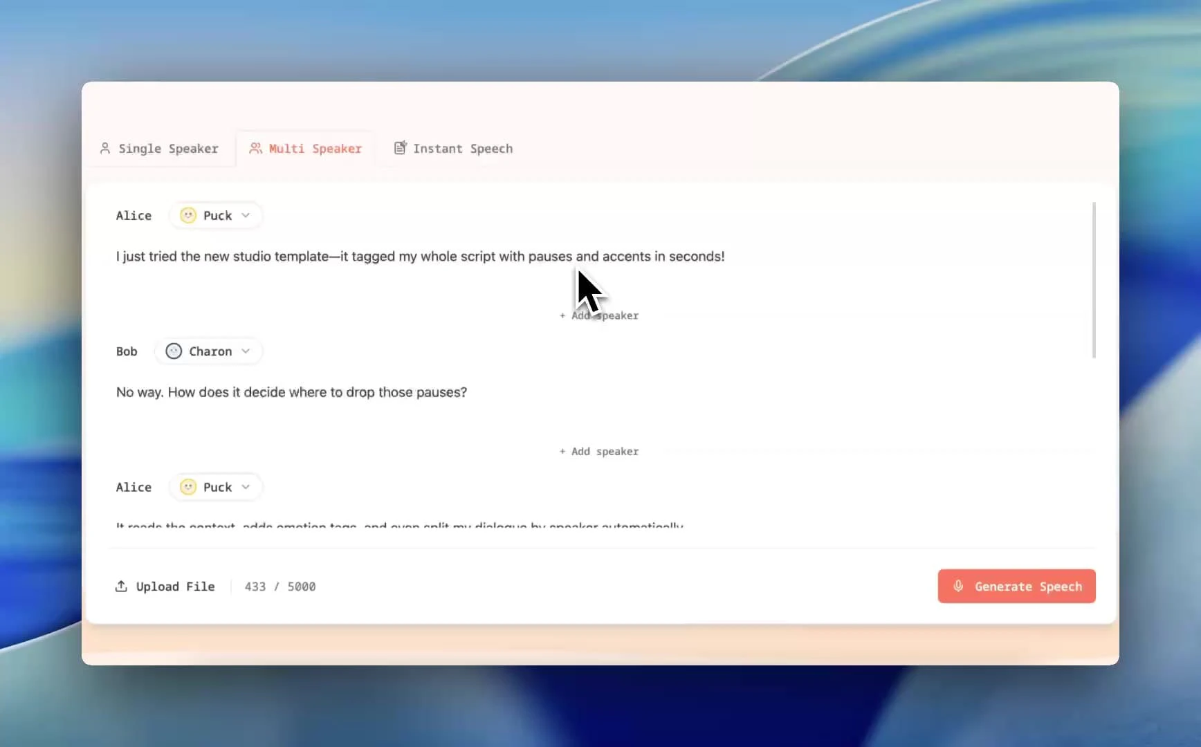 FlowSpeech multi-speaker matching feature