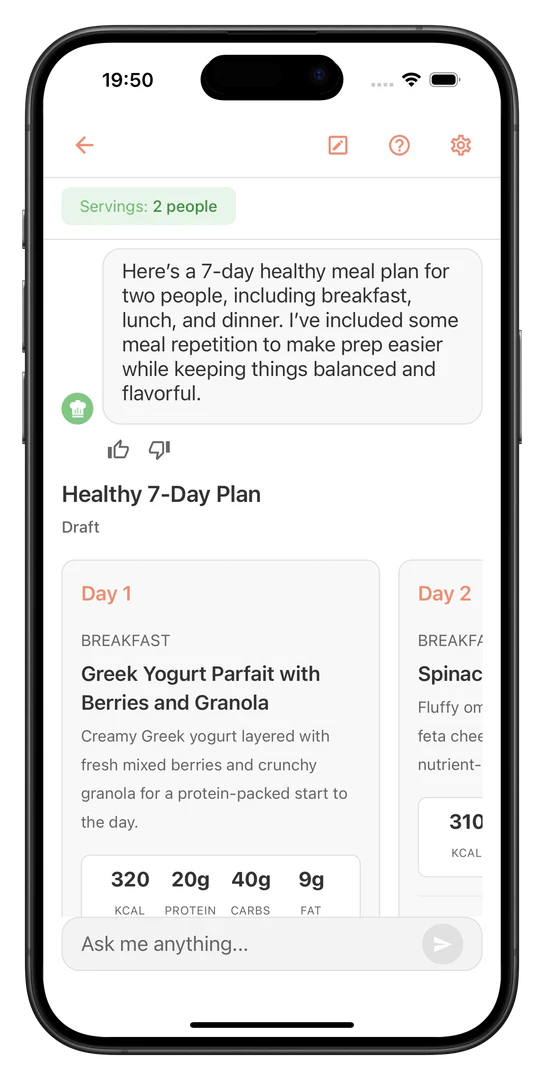 FoodiePrep meal planning overview