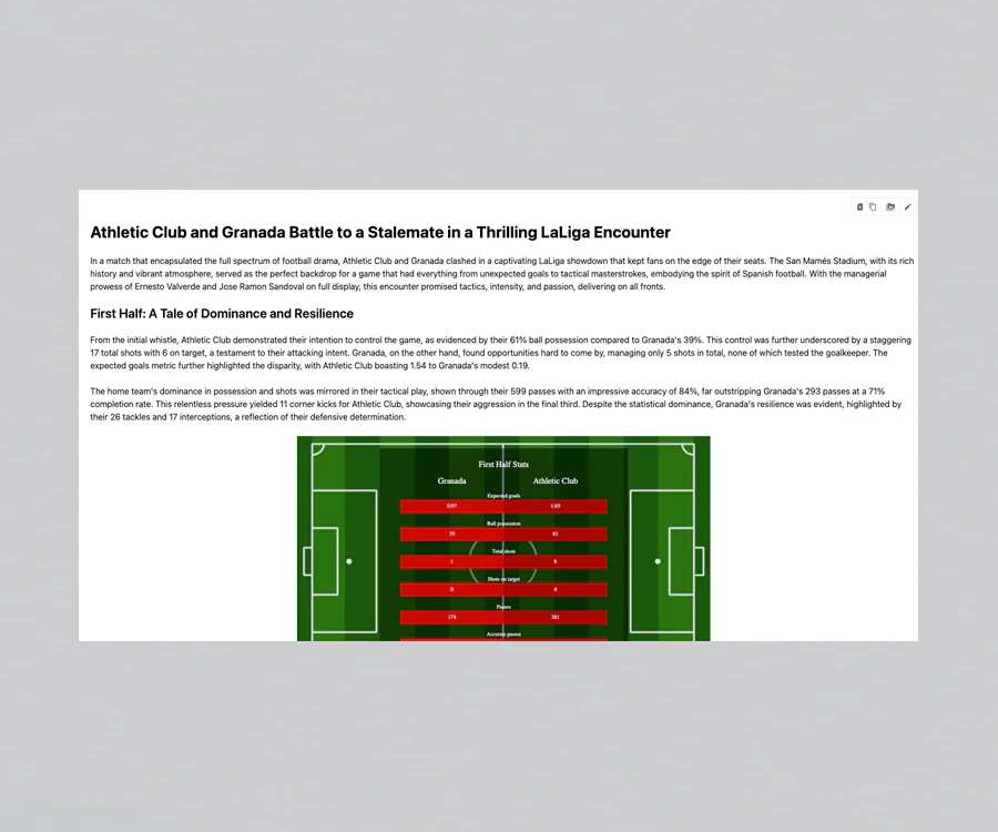 Footballwriterai instant in-depth narratives