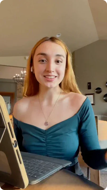 Forkads UGC video example featuring a woman