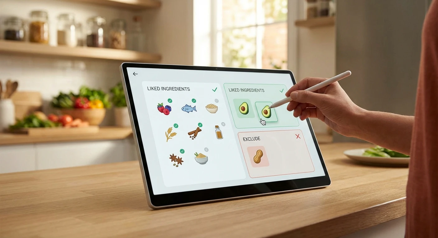 Forkfit ingredient preferences feature