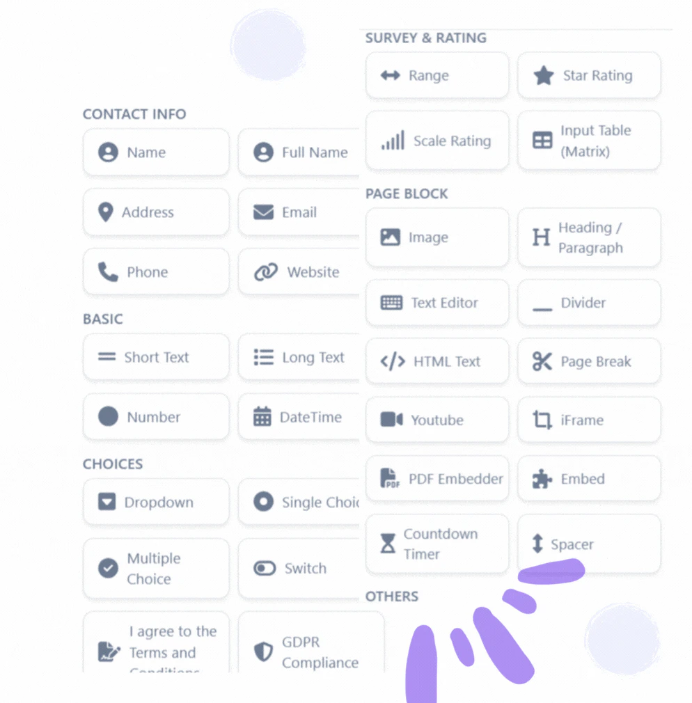 FormNX form fields overview