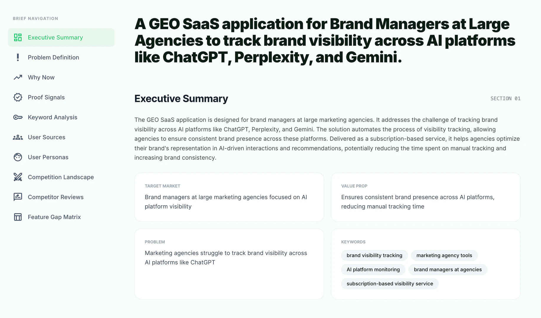 FounderSpace validation report example