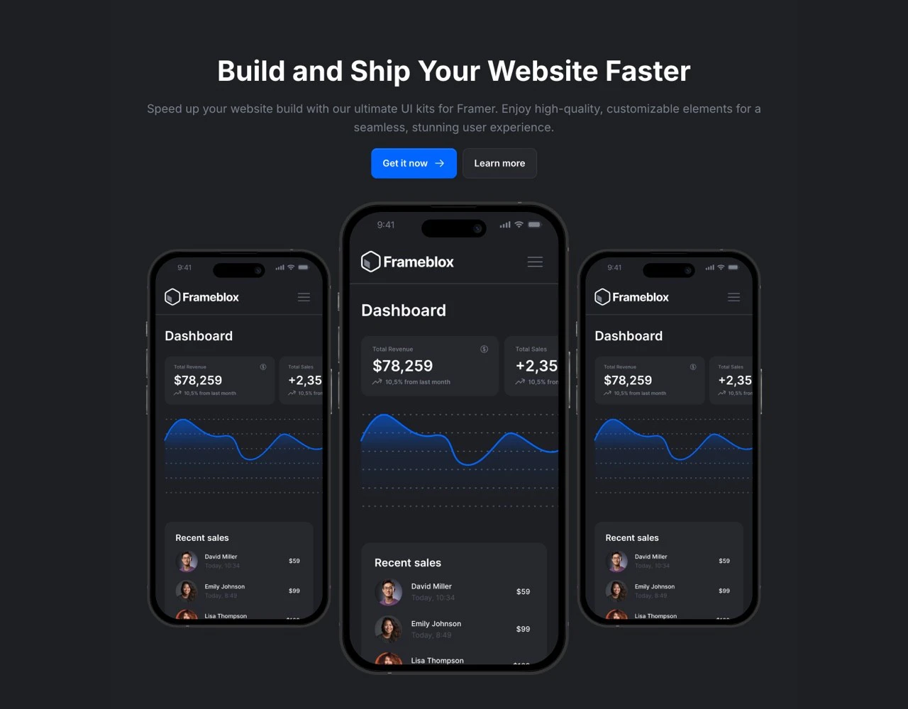 Frameblox user scenario image for web designers