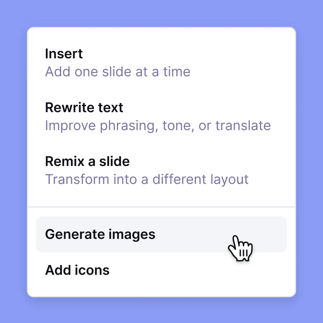 Demonstrating Plus AI's slide editing features