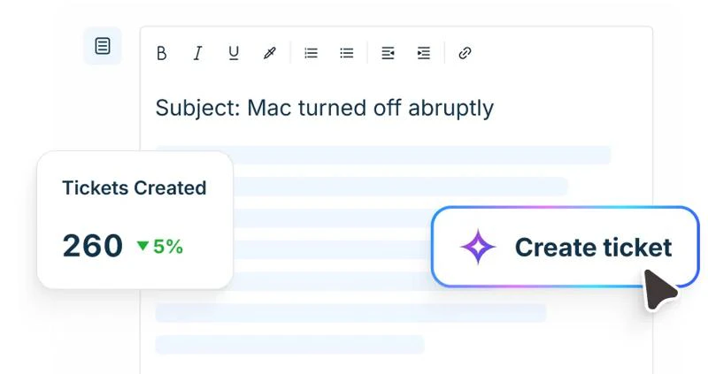 Freshworks IT service management interface