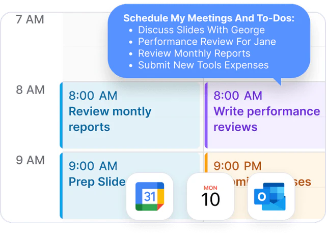 Friday-emailai calendar synchronization feature