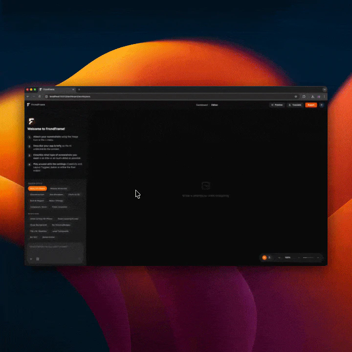 Frondframe AI Layout Engine demonstration