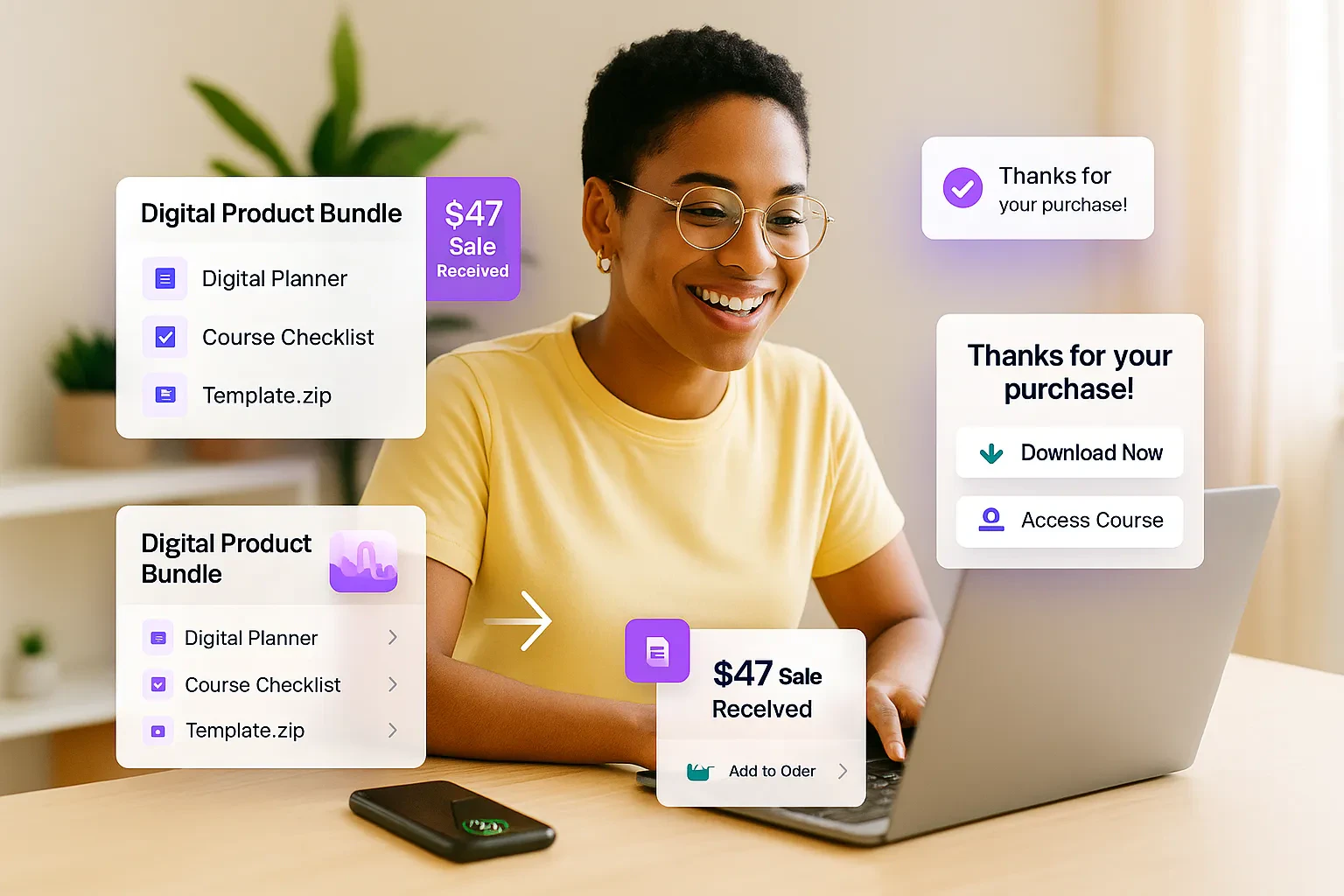 FunnelBay use case for selling digital products