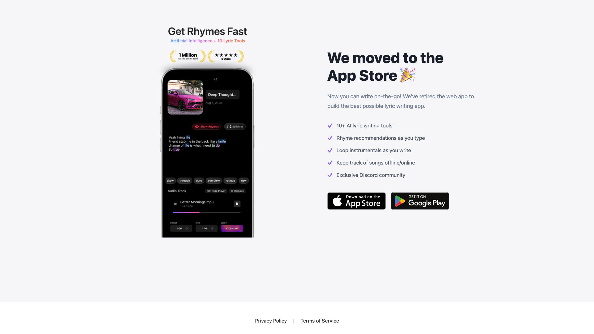 Fyeai website screenshot showing Fyeai is an innovative app designed for ... interface and features