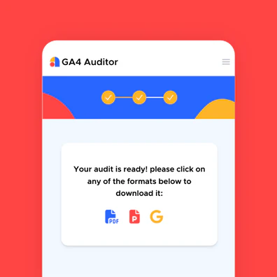 Downloading GA4 audit report