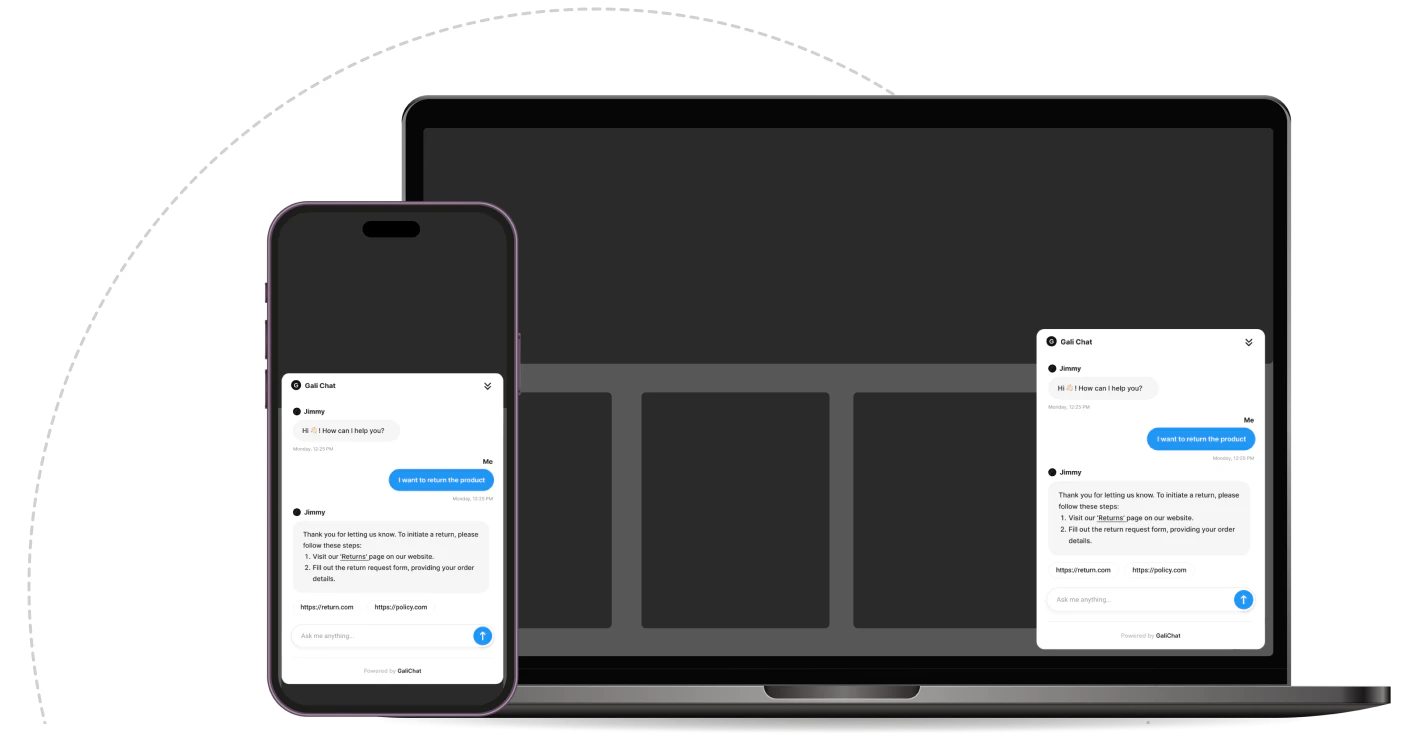 GaliChat integration into website