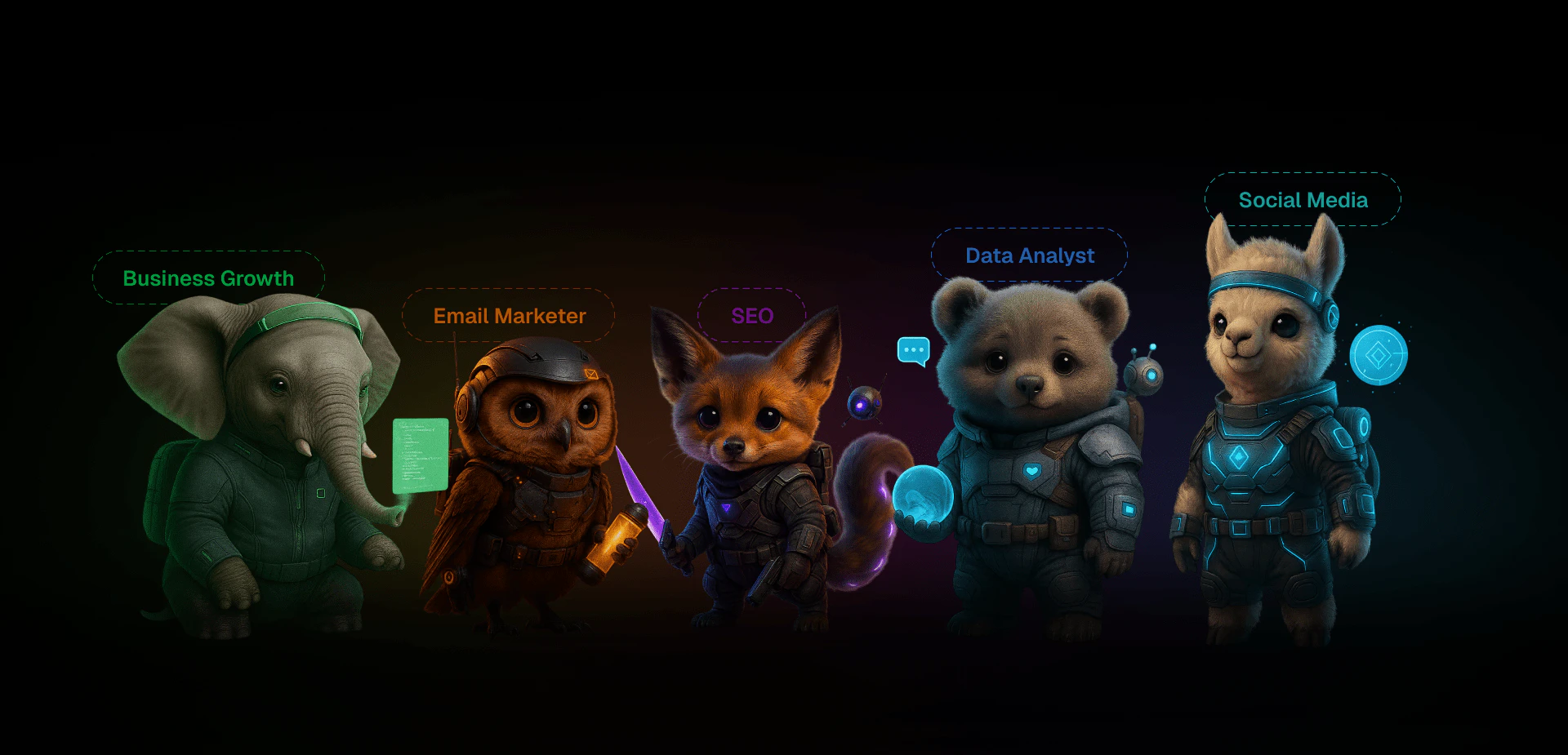 GaliChat user scenario with team collaboration