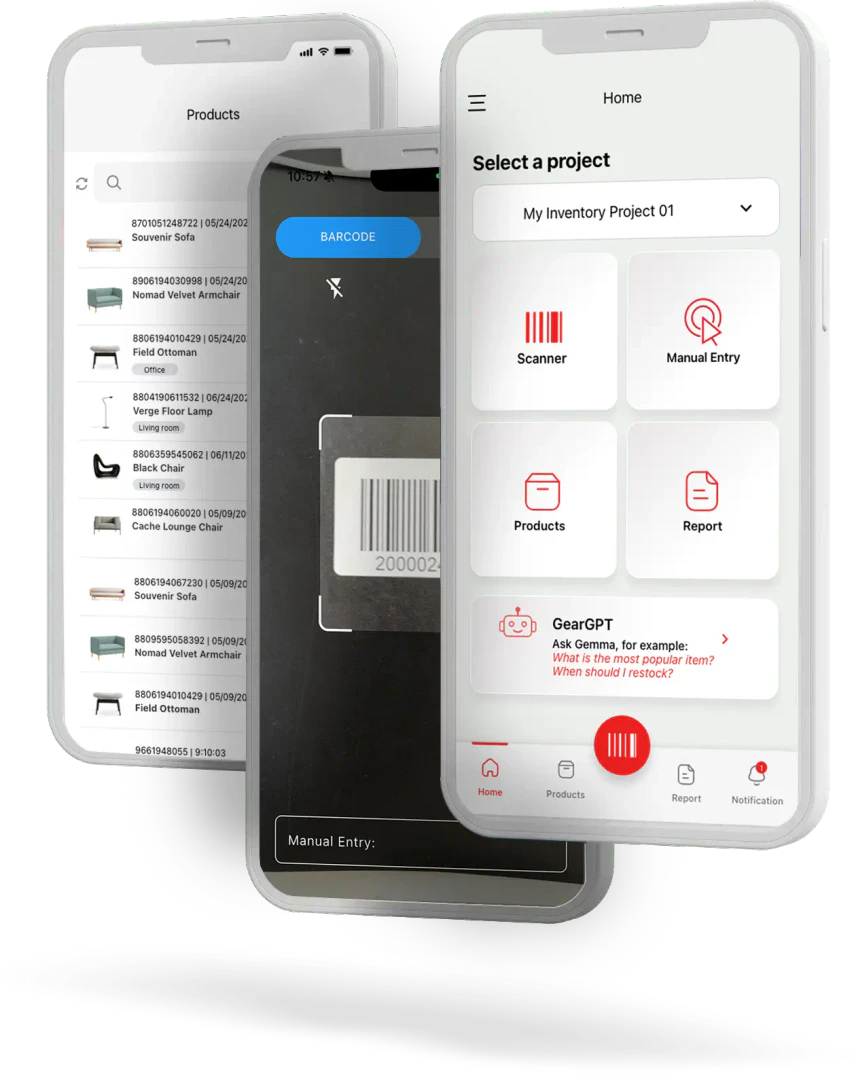 Gearchain app interface showcasing form creation