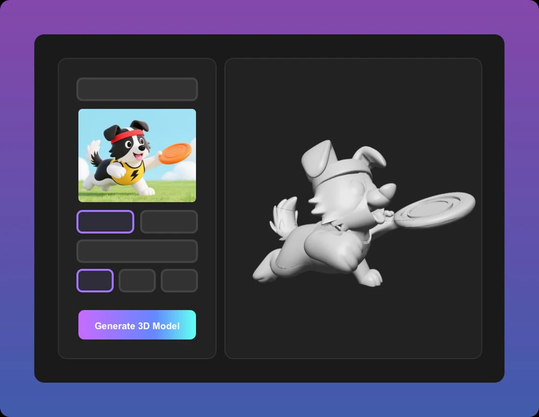 Gen3D step 3: Generate your 3D model