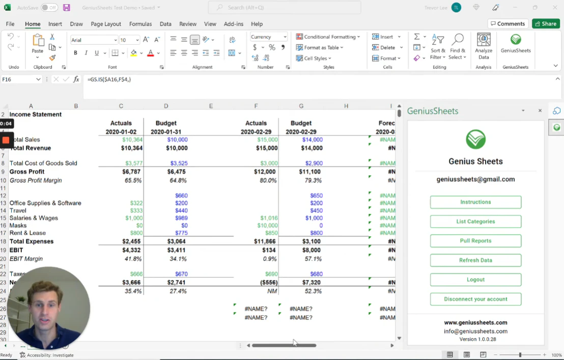 Genius Sheets user scenario image