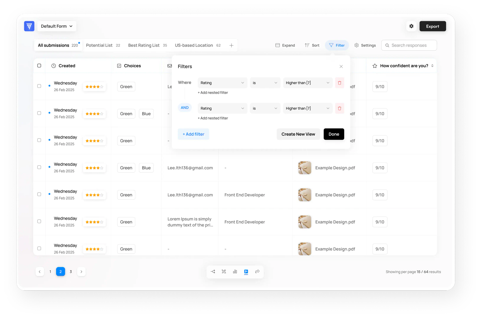 Getformflow real application scenario - Responses management