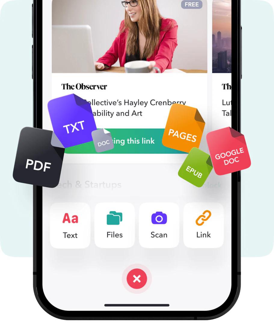 Getpeech supported formats overview