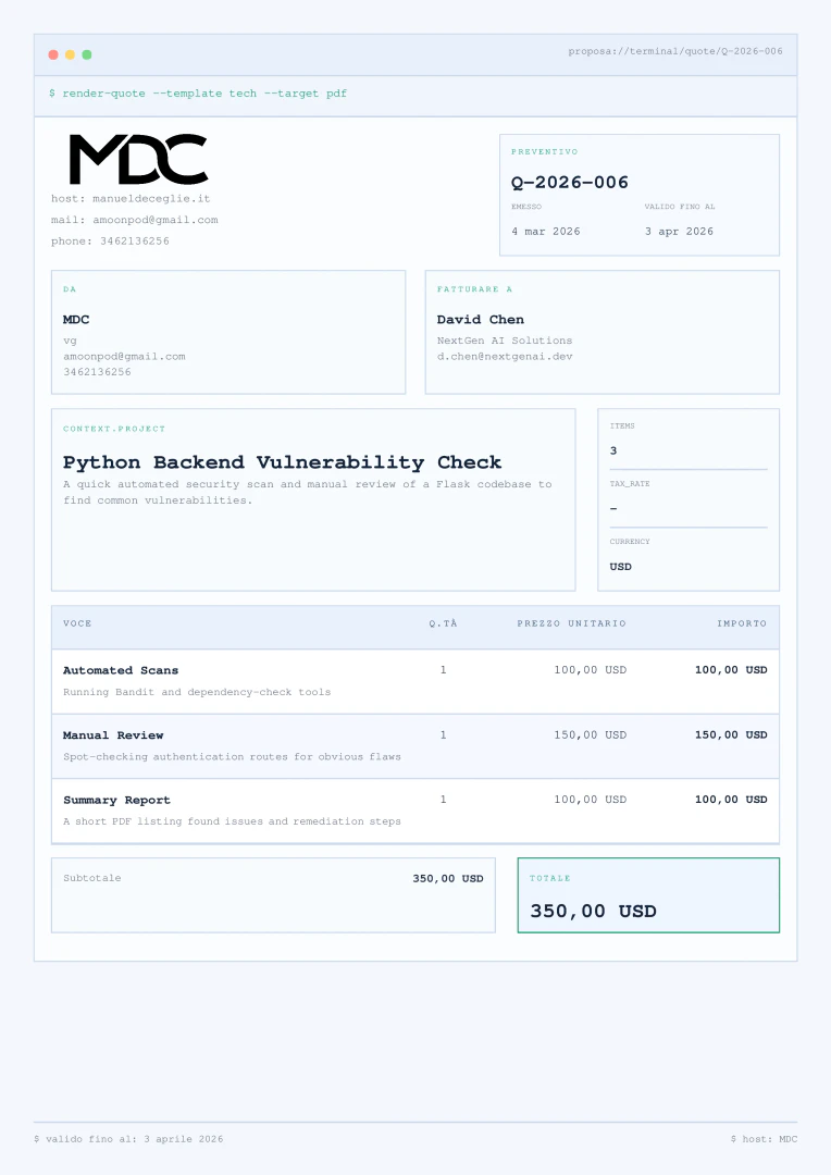 Getproposa real application scenario