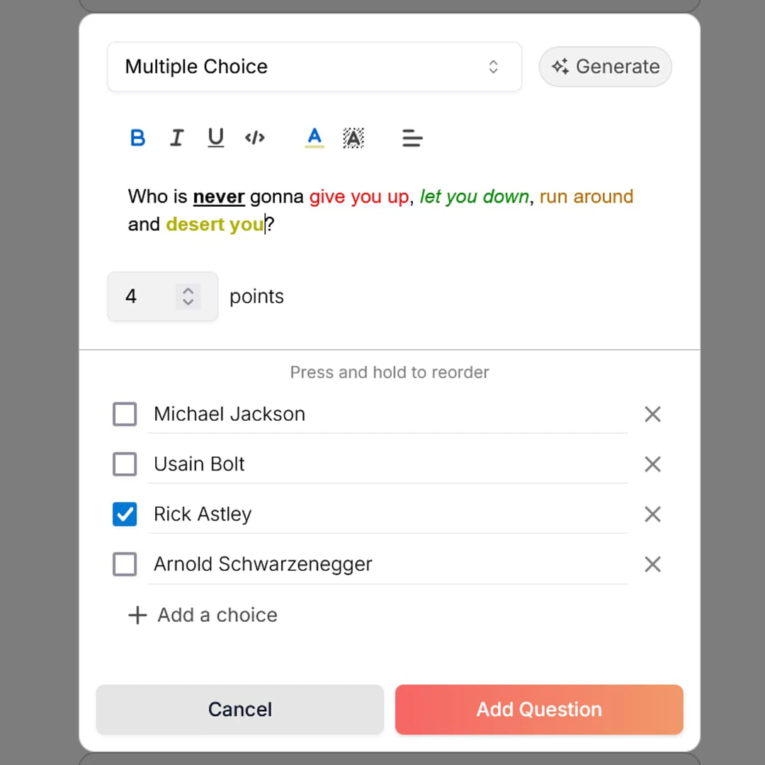 Getquizdom customization options demonstration