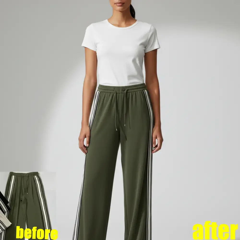 AI-enhanced clothing photo example for resale