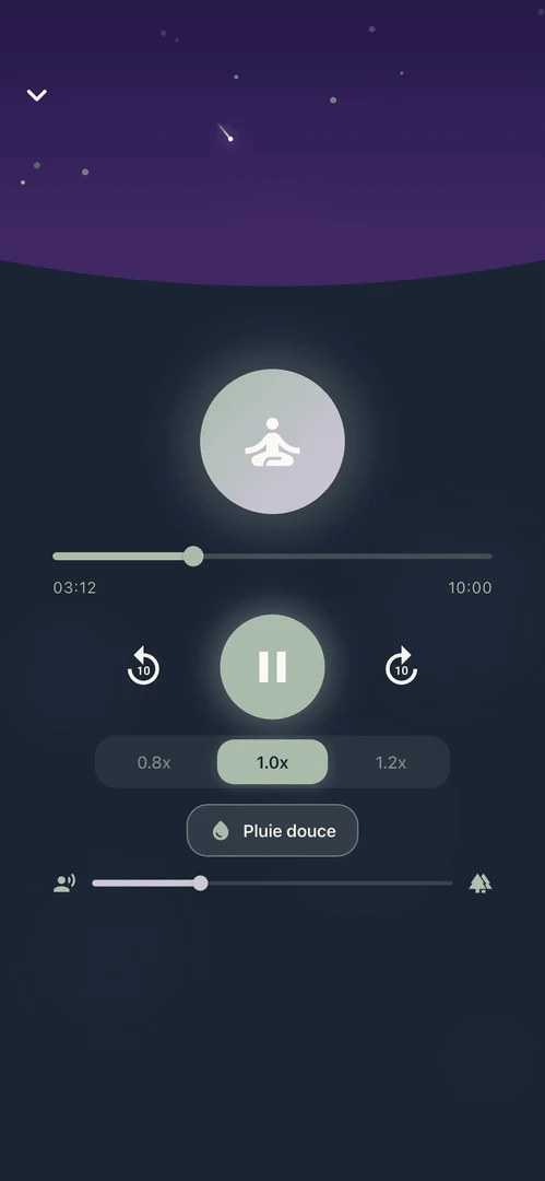 Getzenvy meditation player with sound background