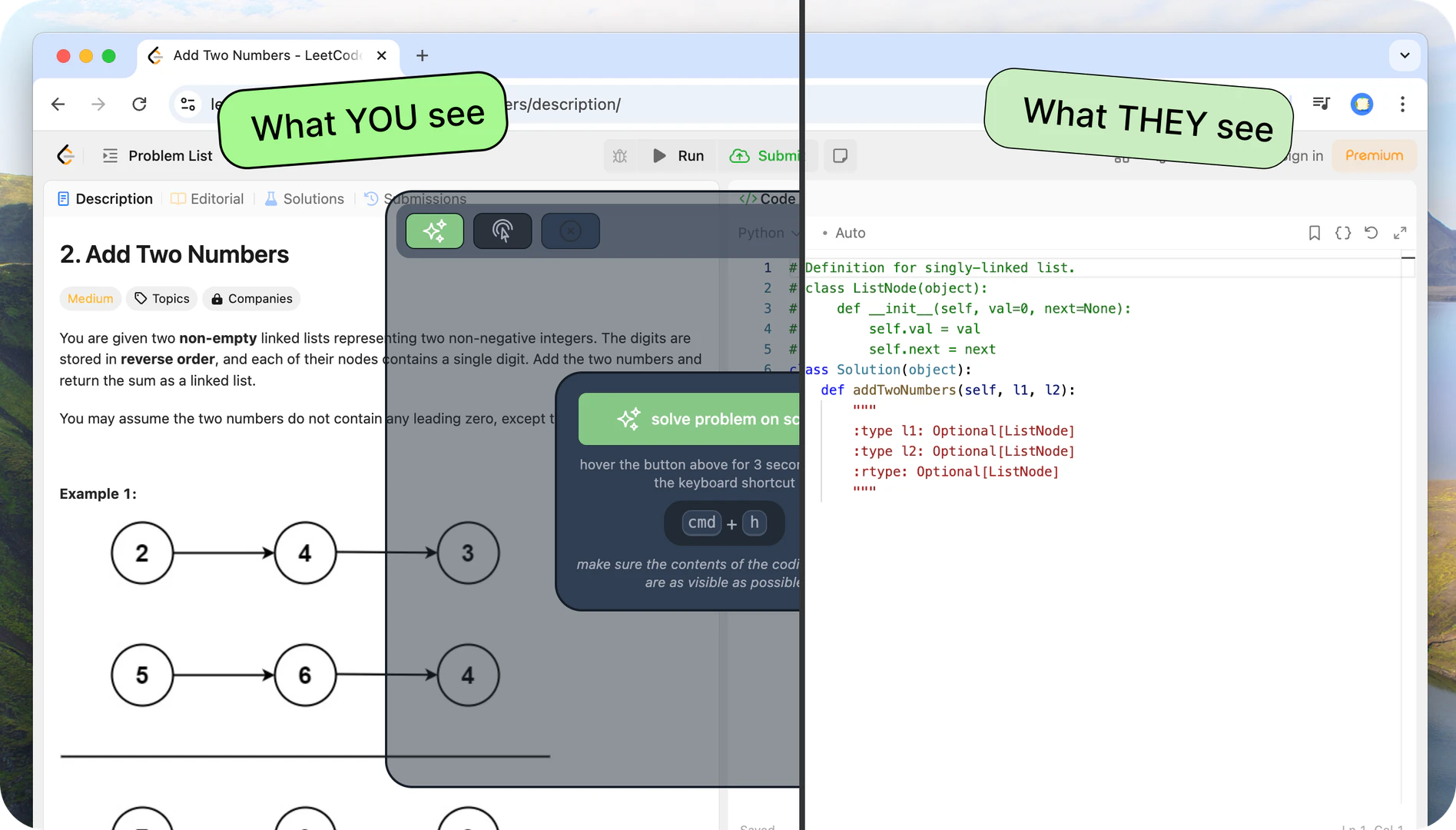 Ghostcoder product interface showing before and after comparison