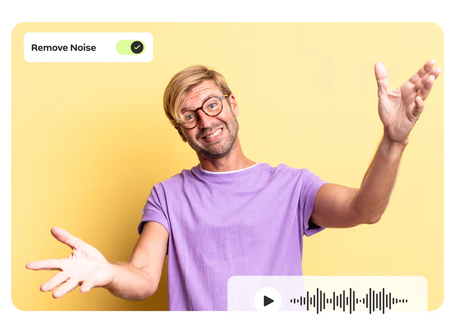 Gling noise removal feature demonstration