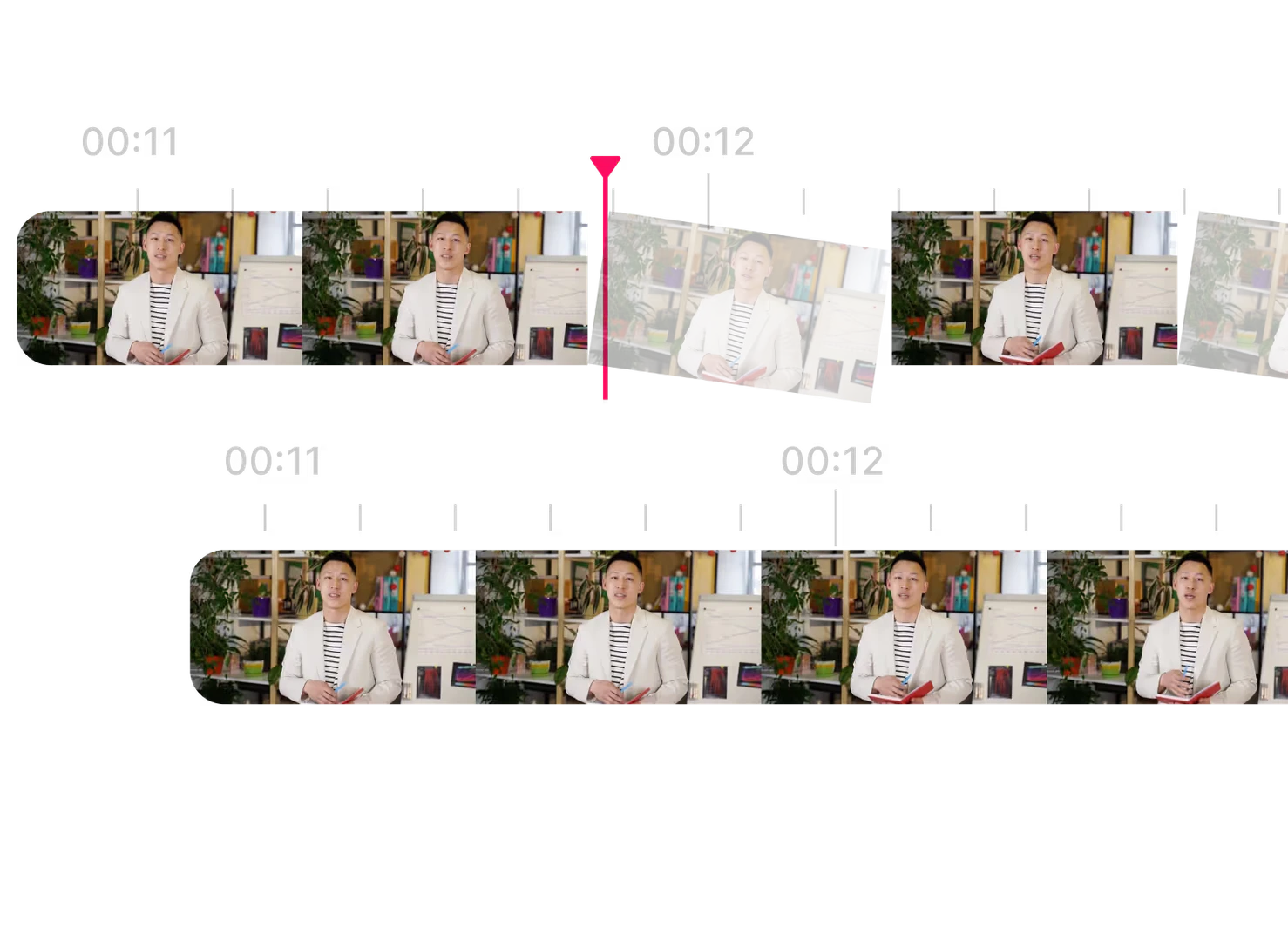 Gling use case example for removing bad takes
