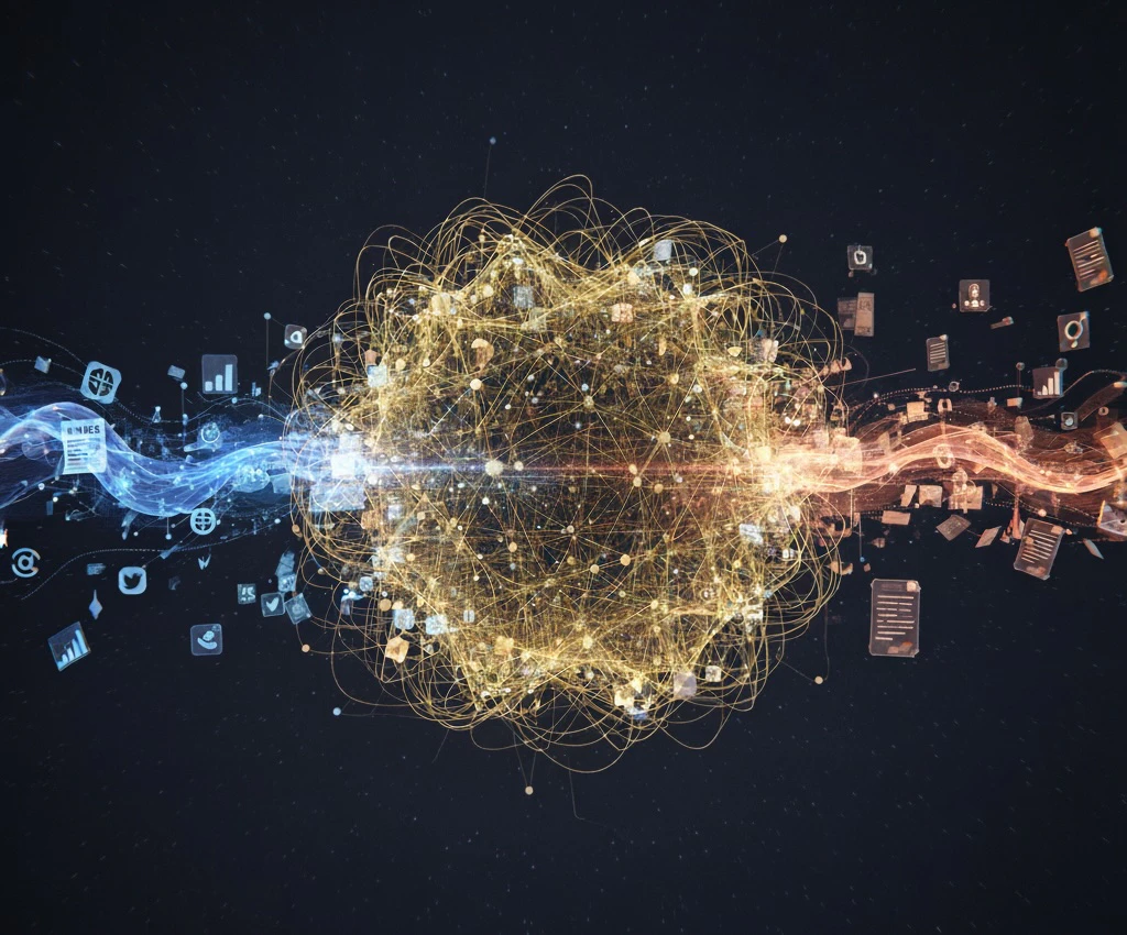 GoAI knowledge graph visualization showing data connections