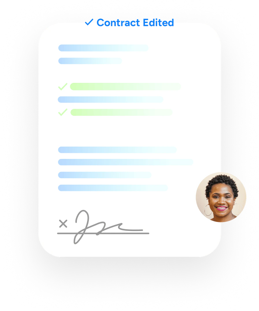goHeather decision-making interface for contract review