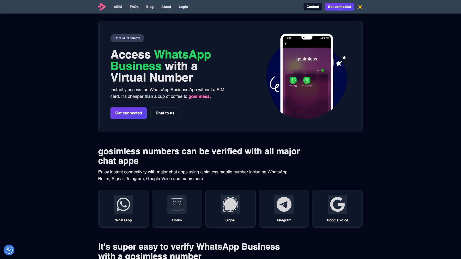 Gosimless screenshot