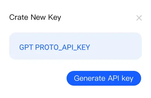 Gptproto API key generation
