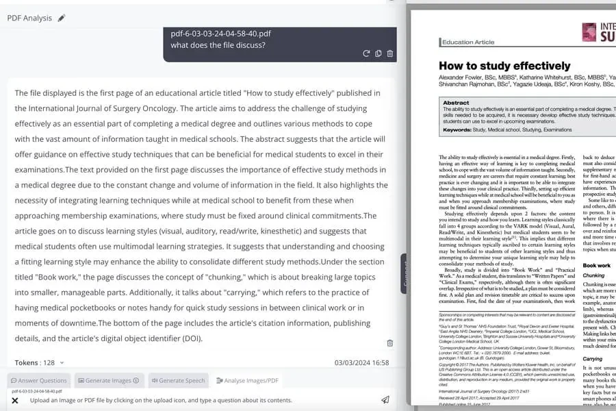 Image and PDF analysis feature in GPTSidekick