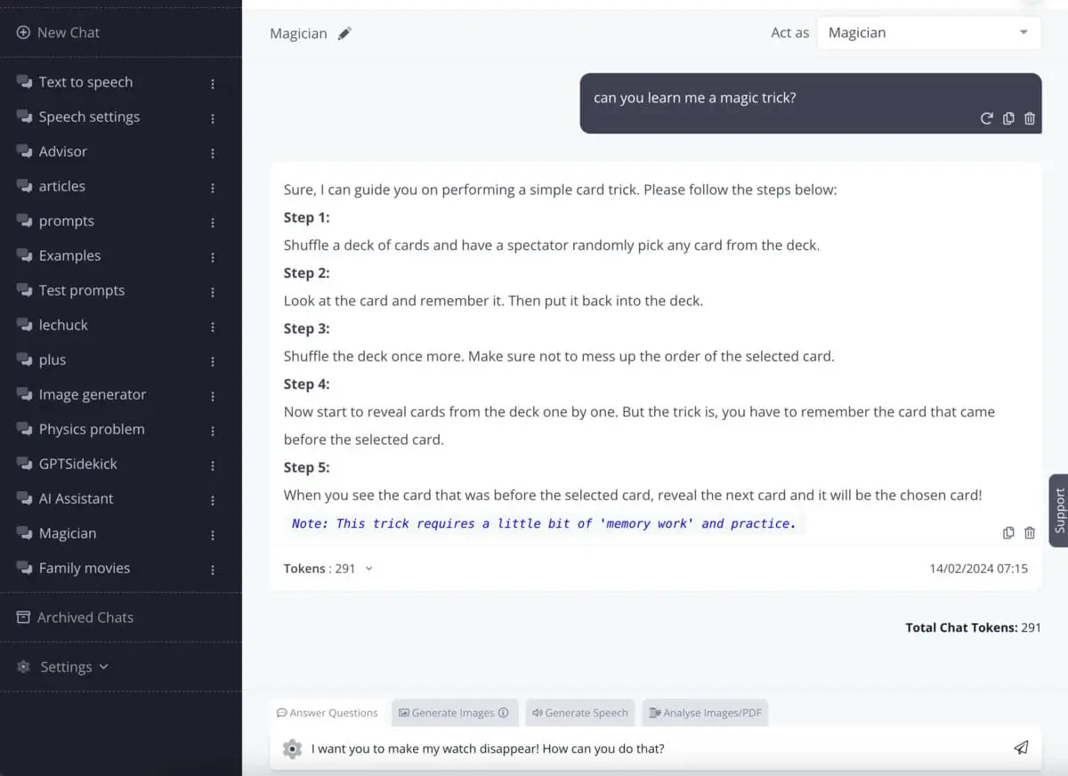 GPTSidekick product interface showcasing question answering features