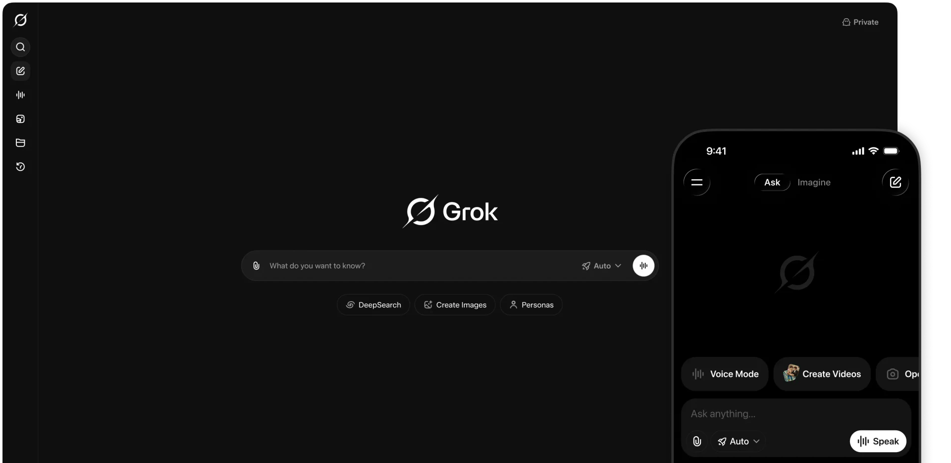 Grok 4.1 product interface overview