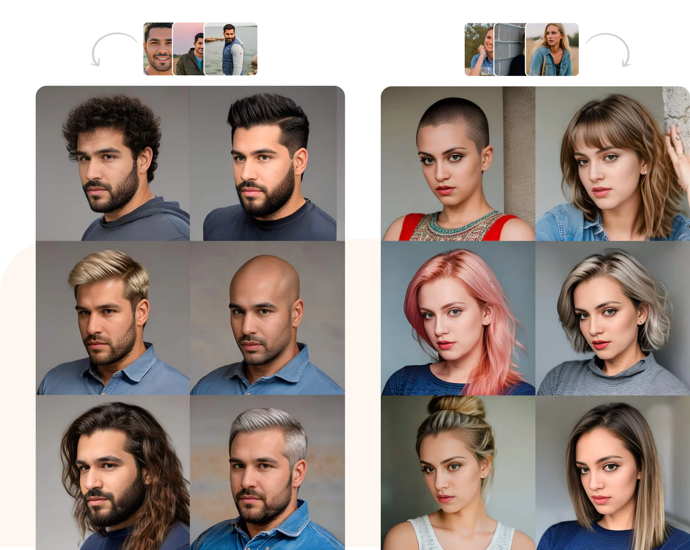 HairstyleAI product overview with virtual hairstyle options