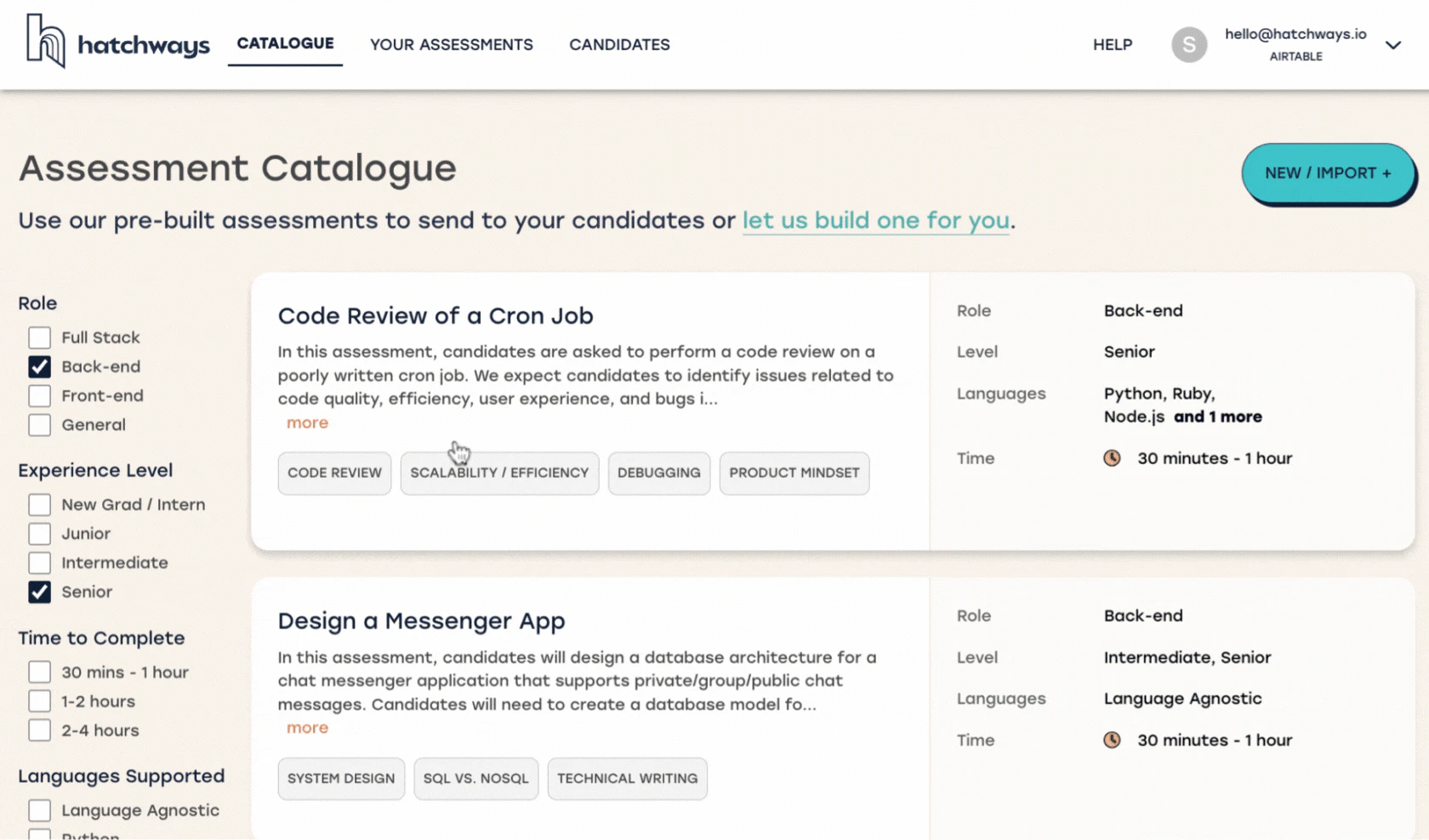 Hatchways feature demonstration