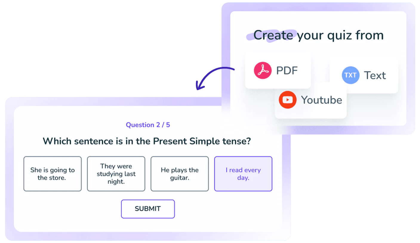Hearify AI quiz generator interface overview
