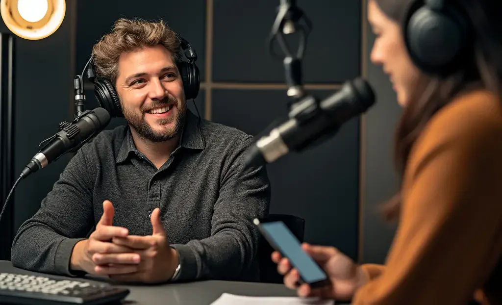 Journalists using Hedy AI during an interview