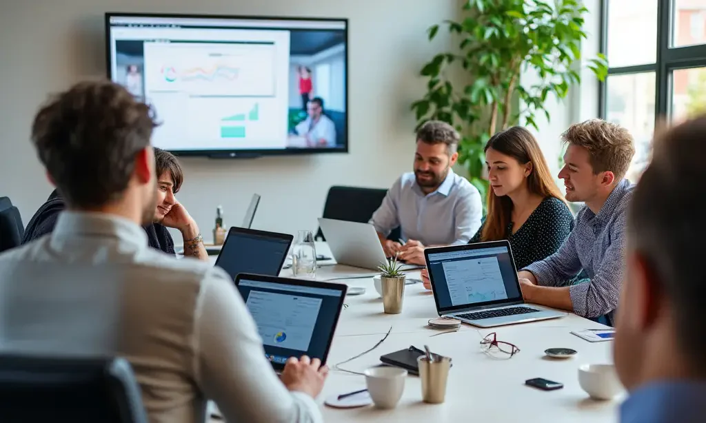 Hedy AI in a business meeting