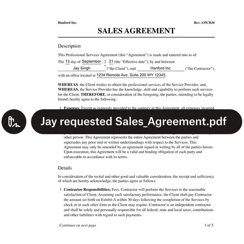 Dropbox Sign feature demonstration