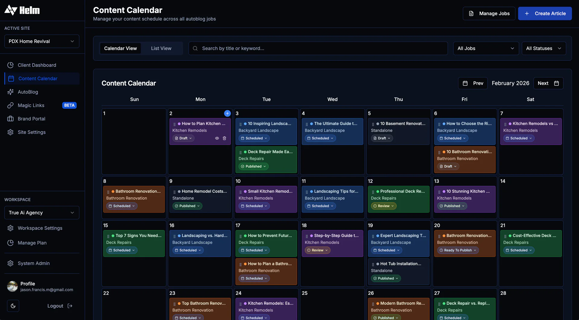 Helmhqai product interface overview