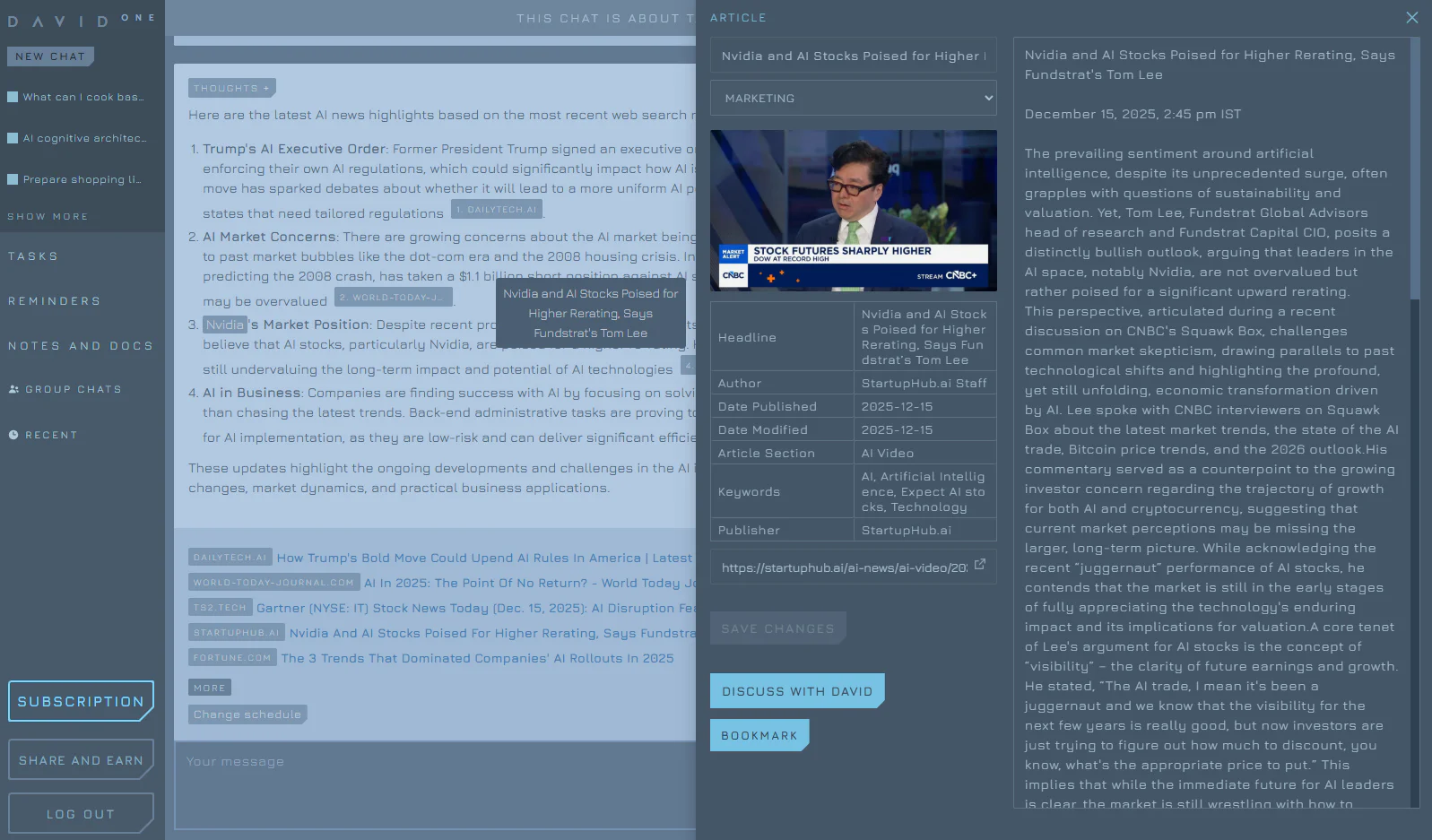 Heydavidai web search interface