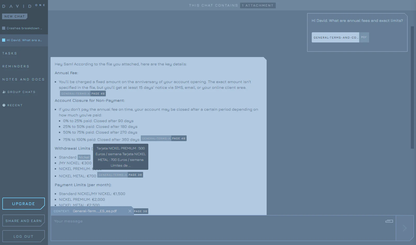 Heydavidai document analysis feature
