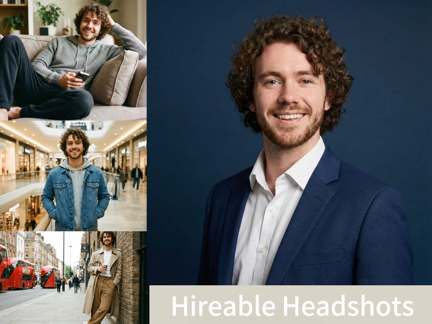 Hireable Headshots product overview with professional look