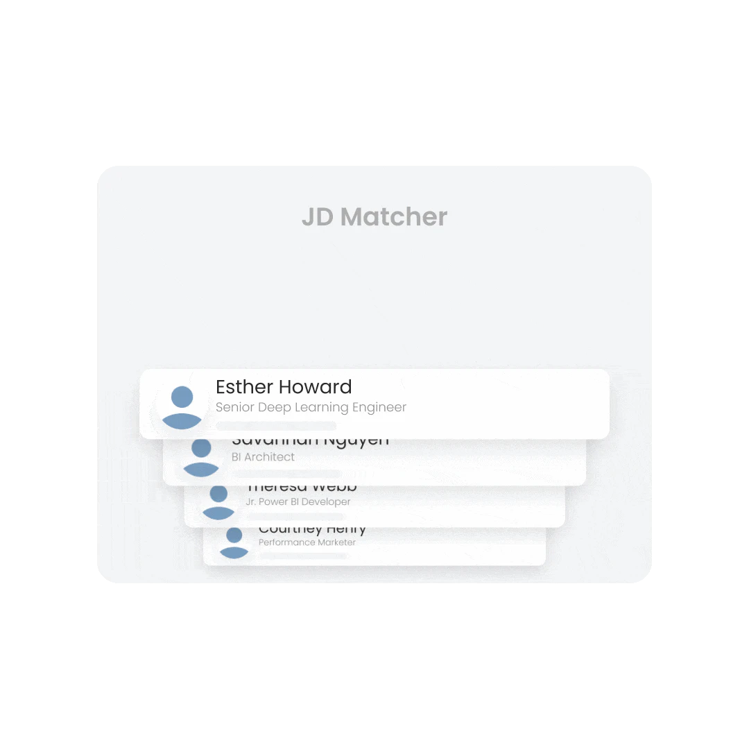 HirelakeAI JD matching feature demonstration