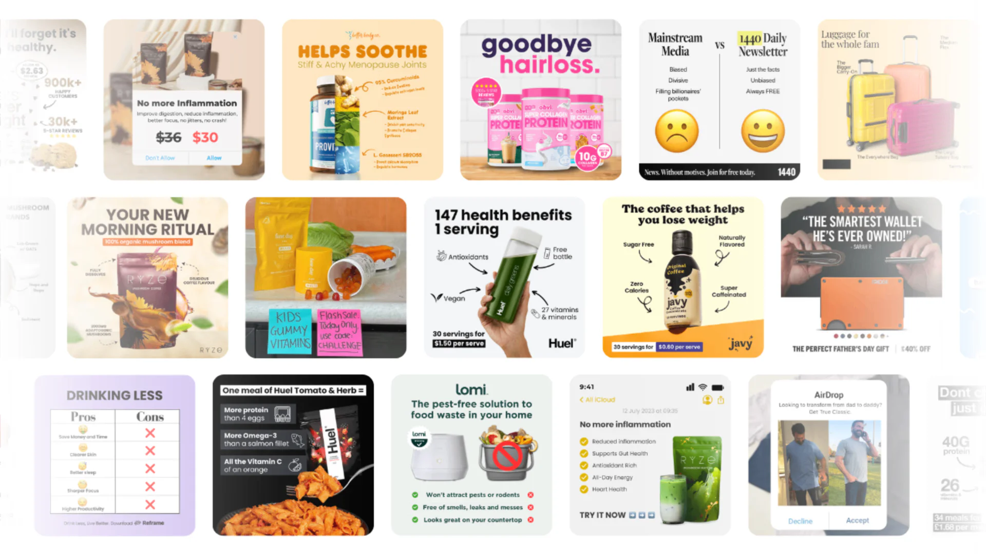 Hookadsai user scenario showcasing diverse marketers