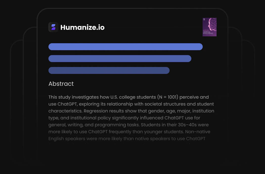 Advanced technology in Humanize AI tool