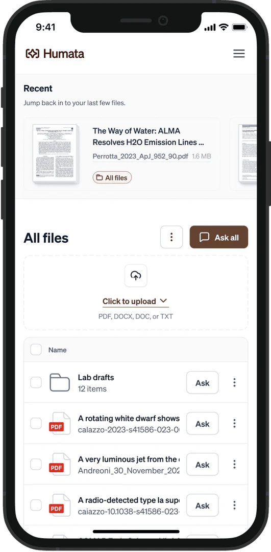 Humata AI features demonstration